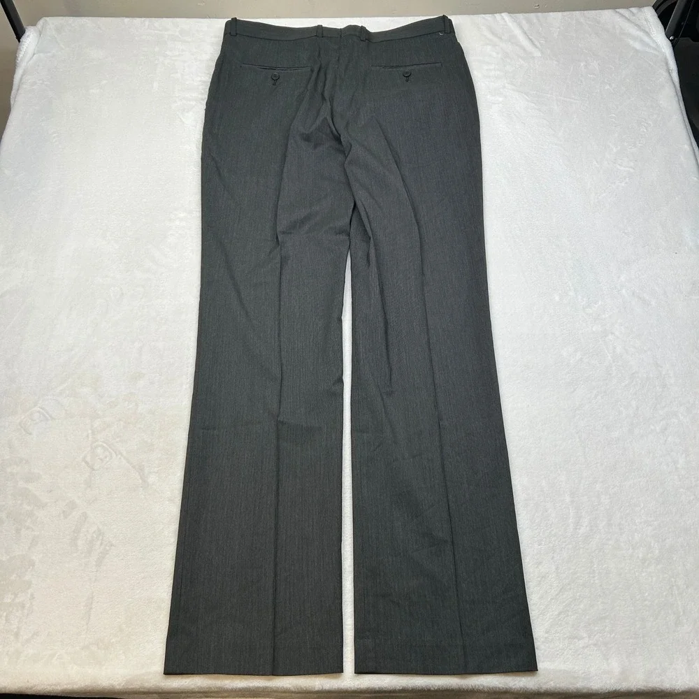 Perry Ellis Dress Pants Mens 34x34 Gray Flat Front Trousers Career‎ Work